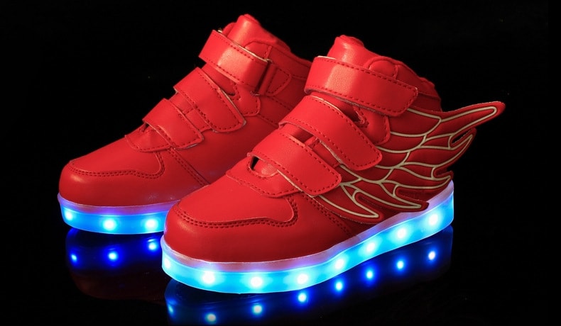 Red Angel Wing LED Shoes - Kids