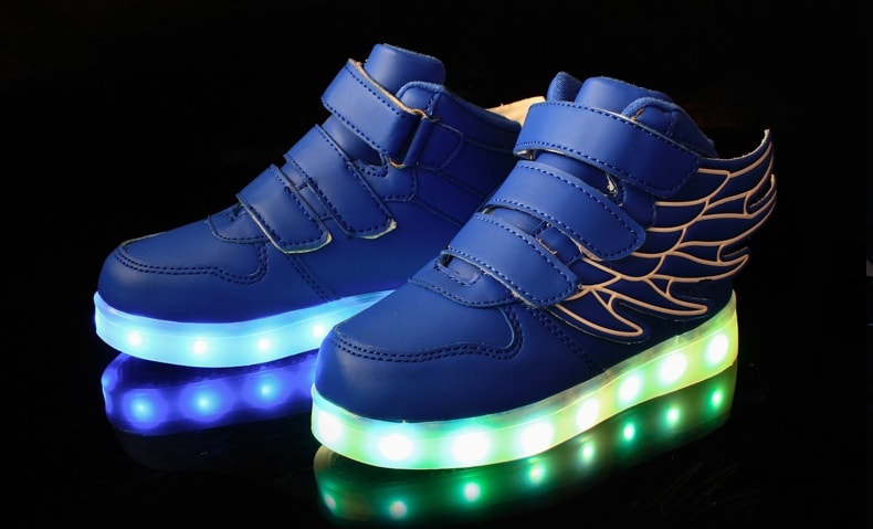 Blue Angel Wing LED Shoes - Kids