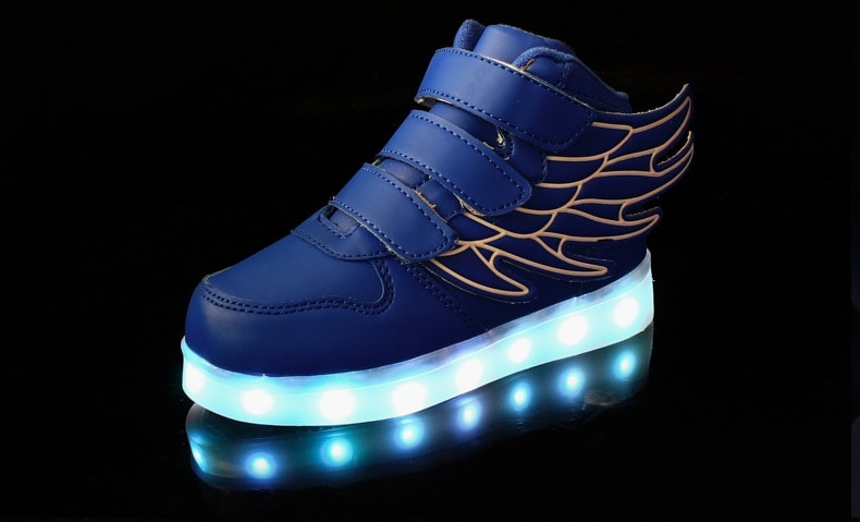 Blue Angel Wing LED Shoes - Kids