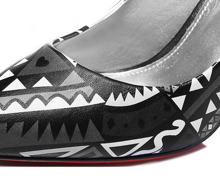 Black Graffiti Pointed Shoes U&X Original