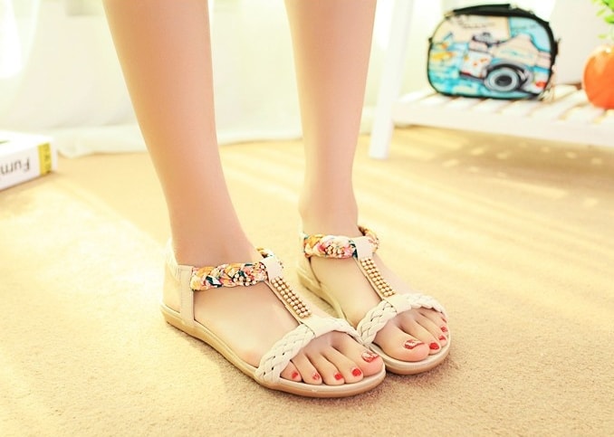 White Bohemian Sandal Import