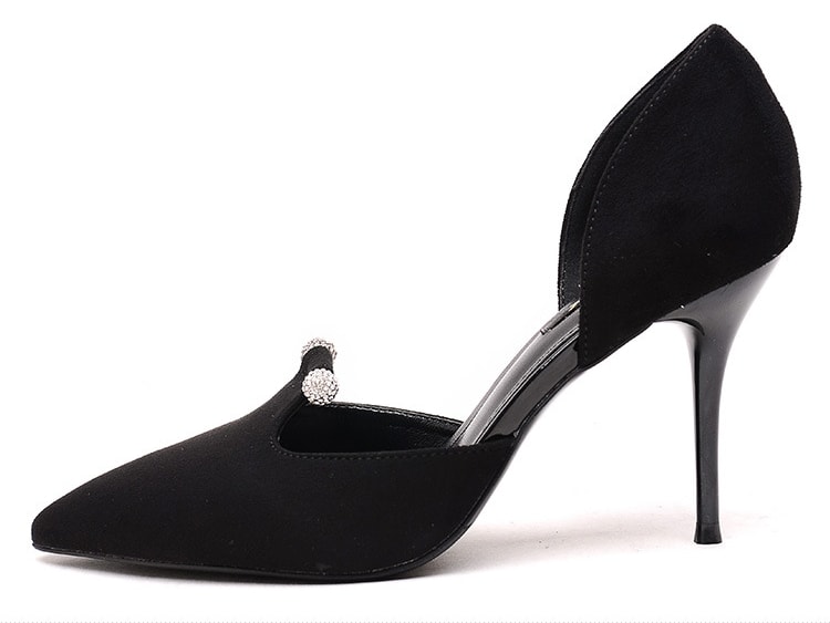 Black High Heel Pointed Shoe U&X Original