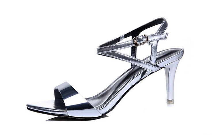 Silver High Heel Shoes U&X Original