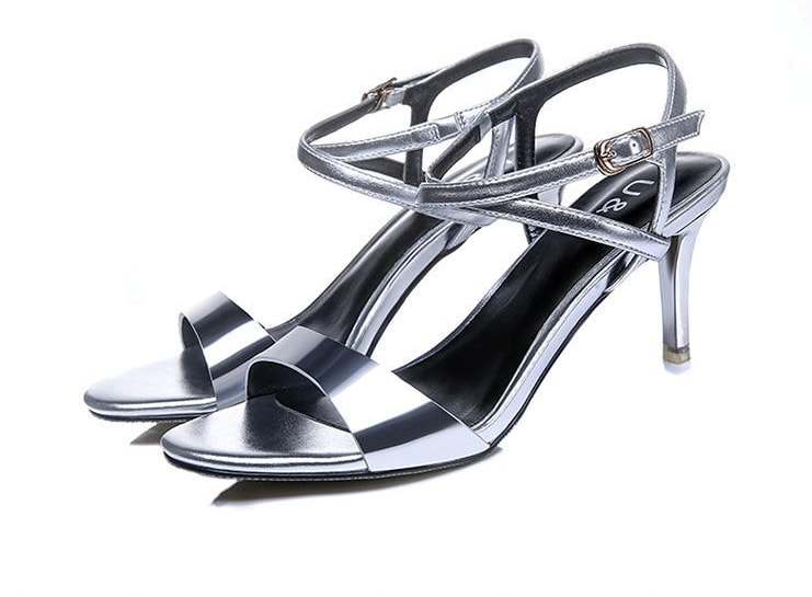 Silver High Heel Shoes U&X Original