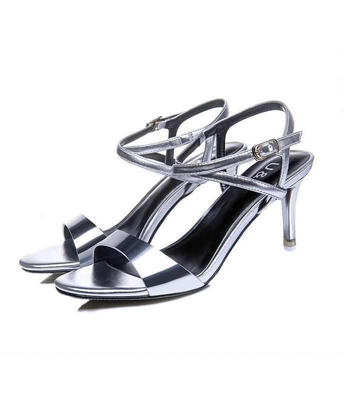 Silver High Heel Shoes U&X Original