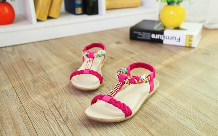 Red Bohemian Sandal Import