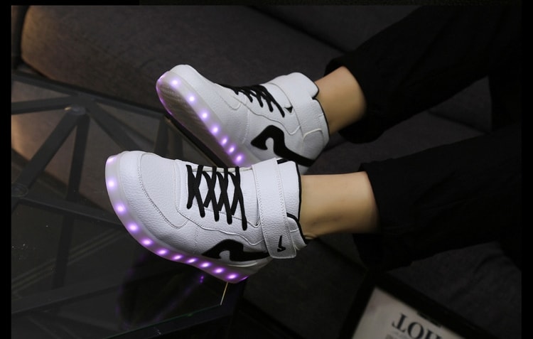 Black High Strap Led Shoes - Unisex Adult