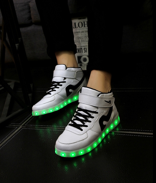 Black High Strap Led Shoes - Unisex Adult