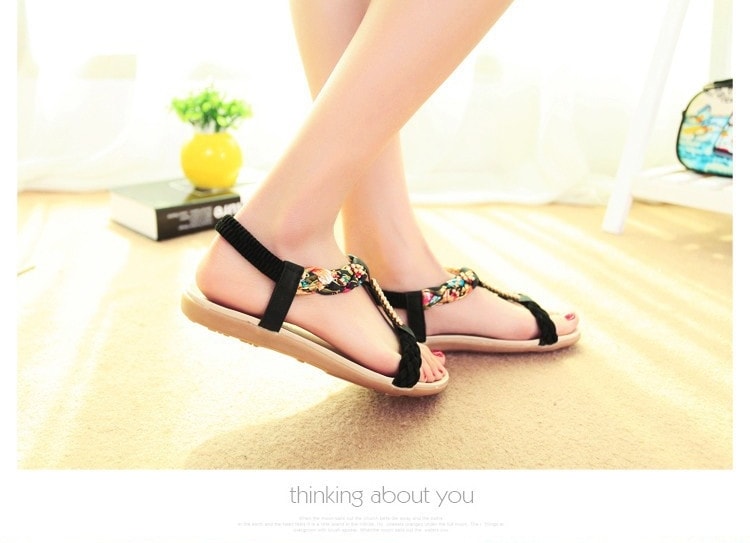 Black Bohemian Sandal Import