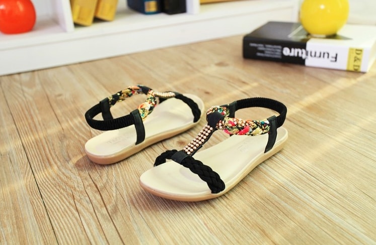 Black Bohemian Sandal Import