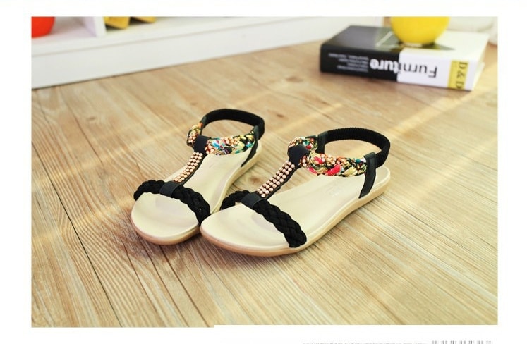 Black Bohemian Sandal Import