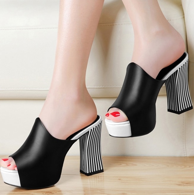 Black Peep Toe Sandal GuciHeaven Original