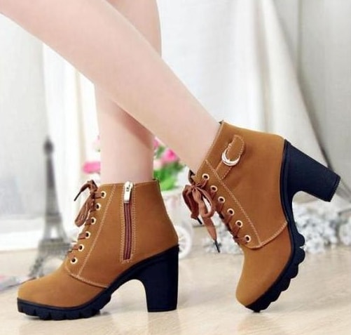 Yellow Casual Martin Boots Import