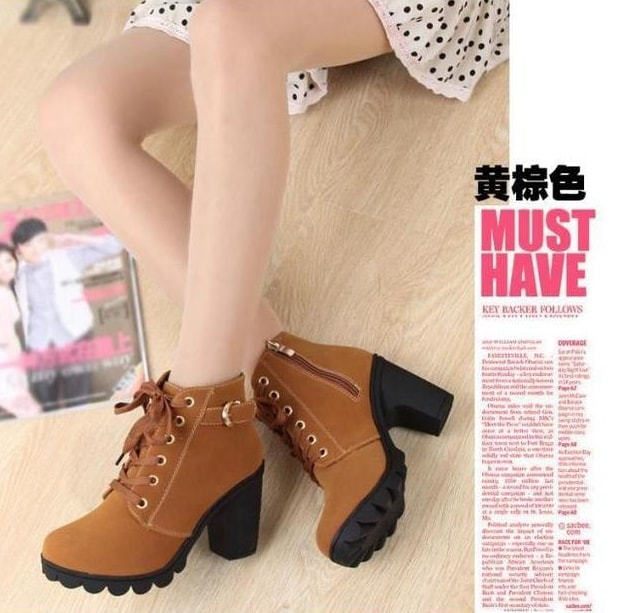 Yellow Casual Martin Boots Import