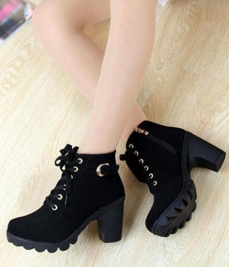 Black Casual Martin Boots Import