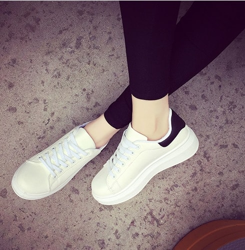 Black Thick Crust Sneakers Import