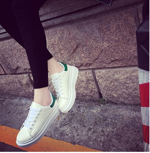 Green Thick Crust Sneakers Import