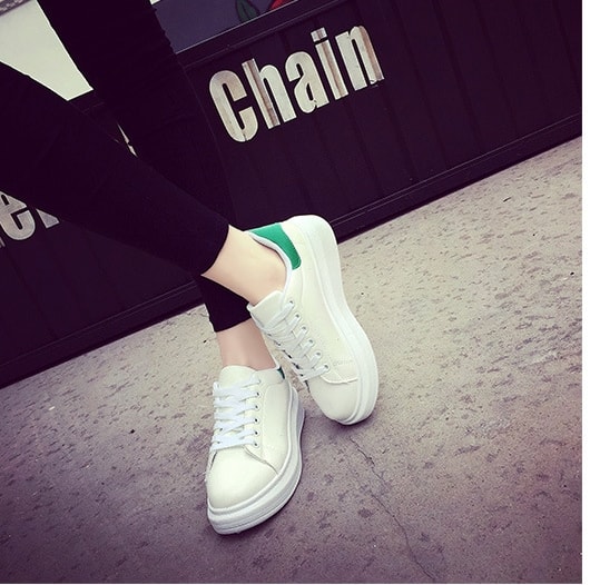 Green Thick Crust Sneakers Import