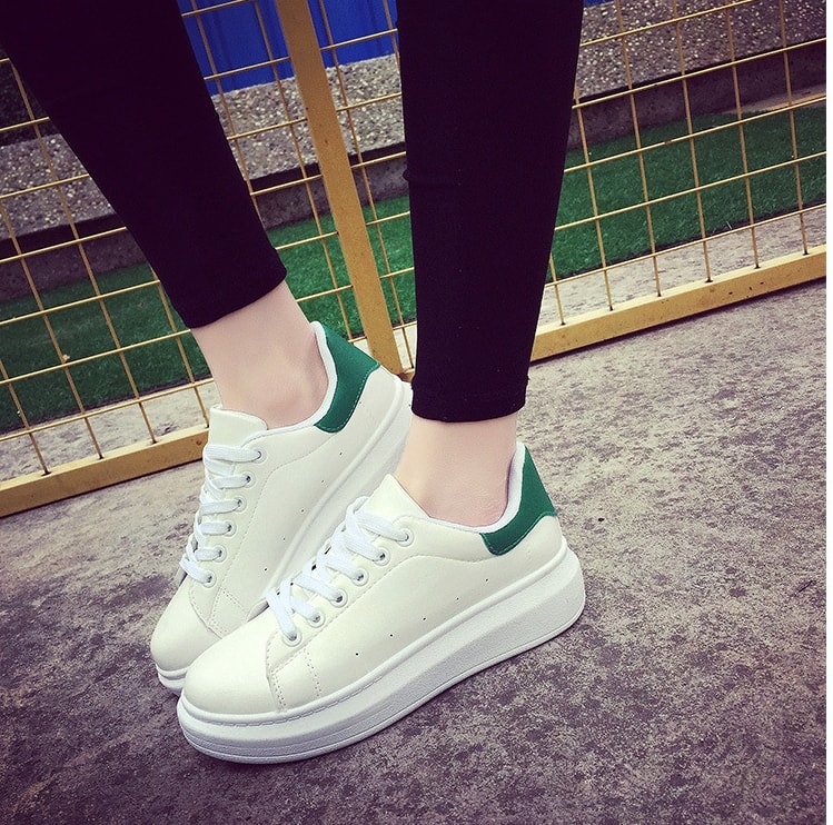 Green Thick Crust Sneakers Import