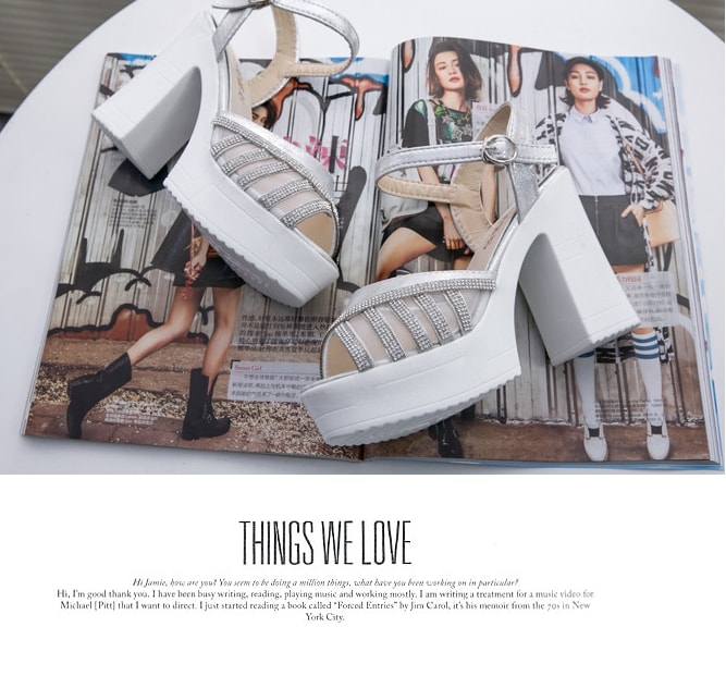 White Korean High Heel Shoes