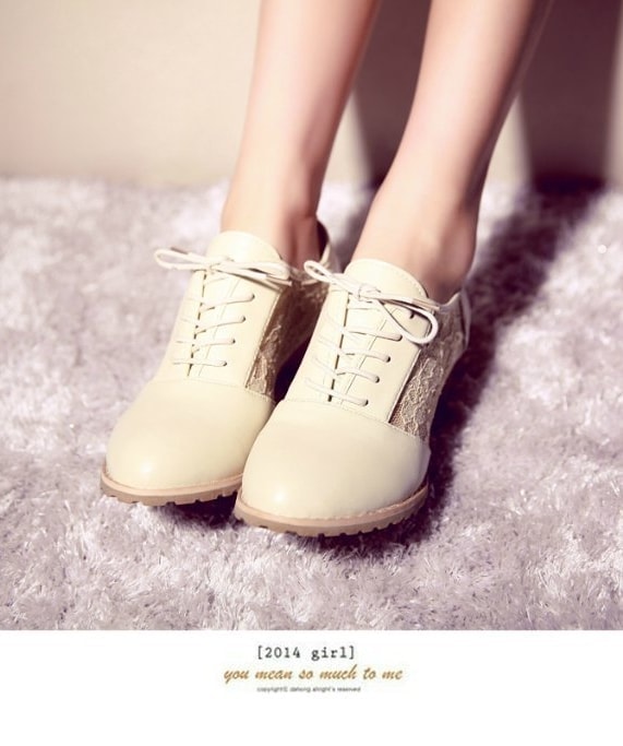 Beige British Style Shoes Import