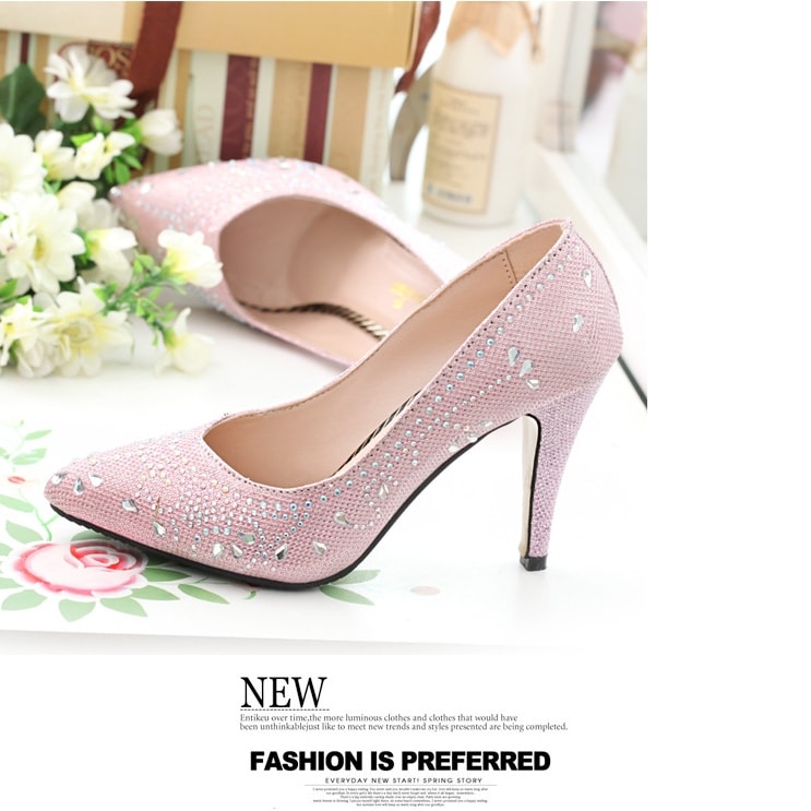 Pink Korea High Heel Party Shoes