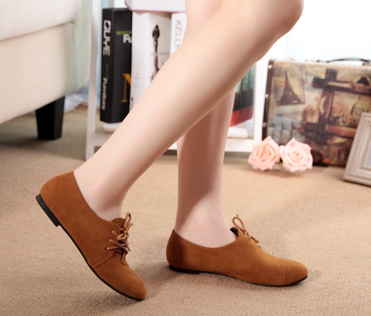 Yellow Korean Flat Shoes Import