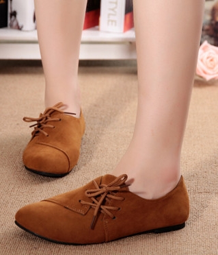 Yellow Korean Flat Shoes Import