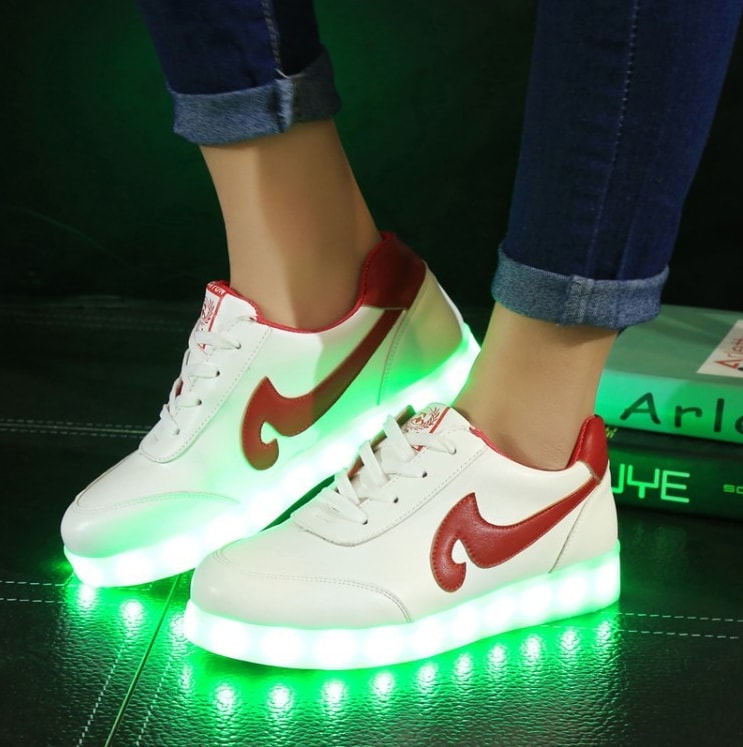 Red Tidal Wave Led Shoes - Unisex Adult