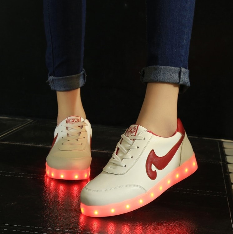 Red Tidal Wave Led Shoes - Unisex Adult