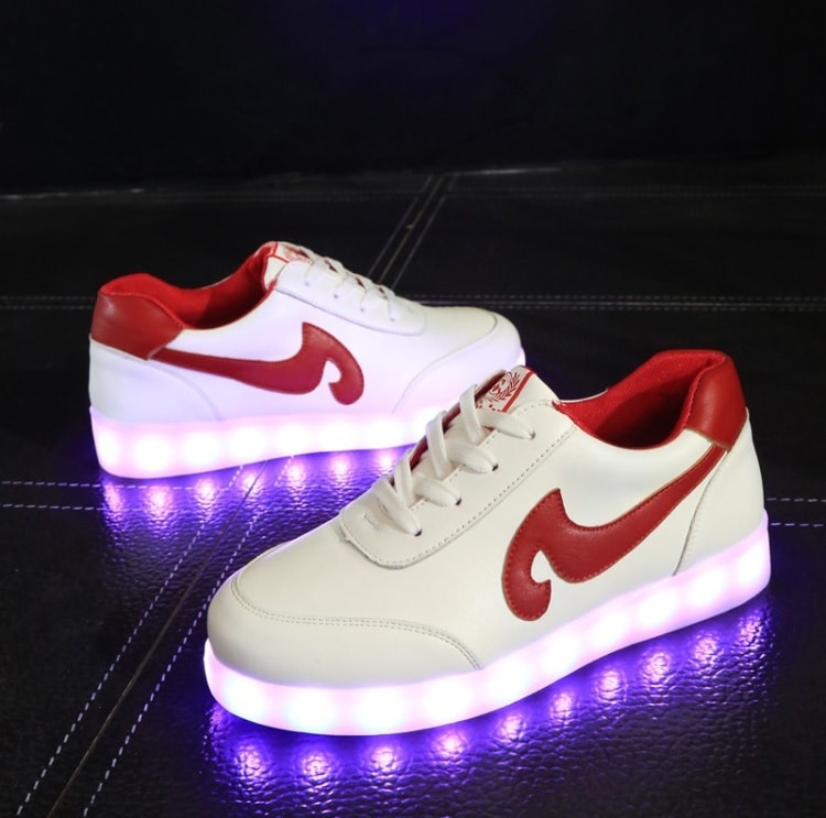 Red Tidal Wave Led Shoes - Unisex Adult