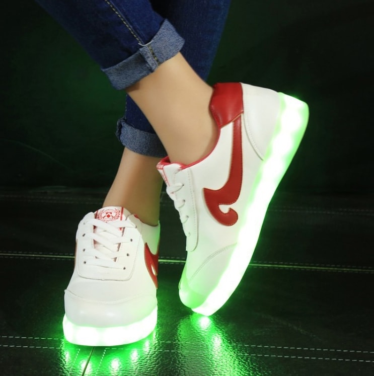 Red Tidal Wave Led Shoes - Unisex Adult