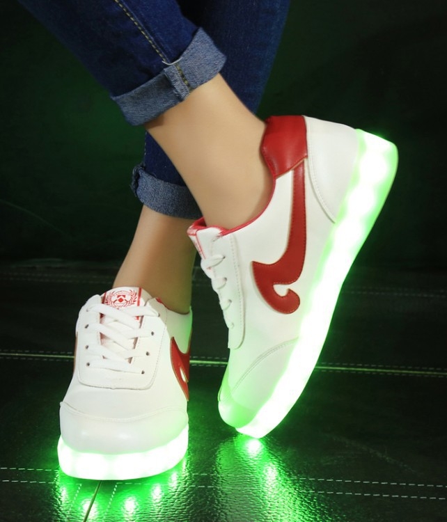 Red Tidal Wave Led Shoes - Unisex Adult