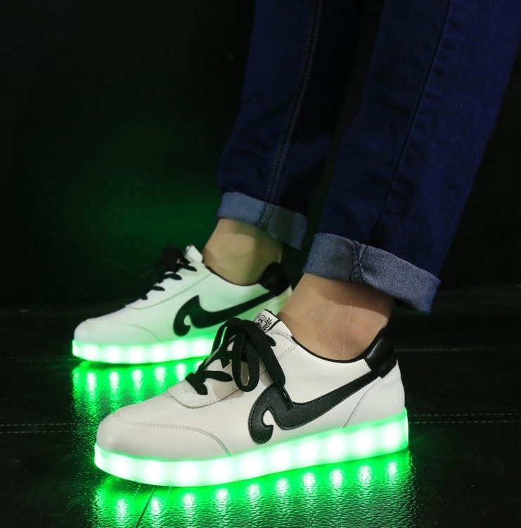 Black Tidal Wave Led Shoes - Unisex Adult