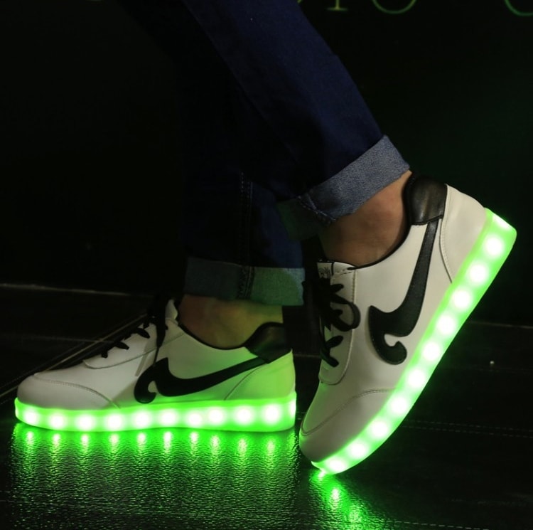 Black Tidal Wave Led Shoes - Unisex Adult