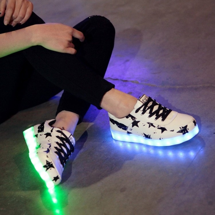 White Star LED Shoes - Unisex Adult