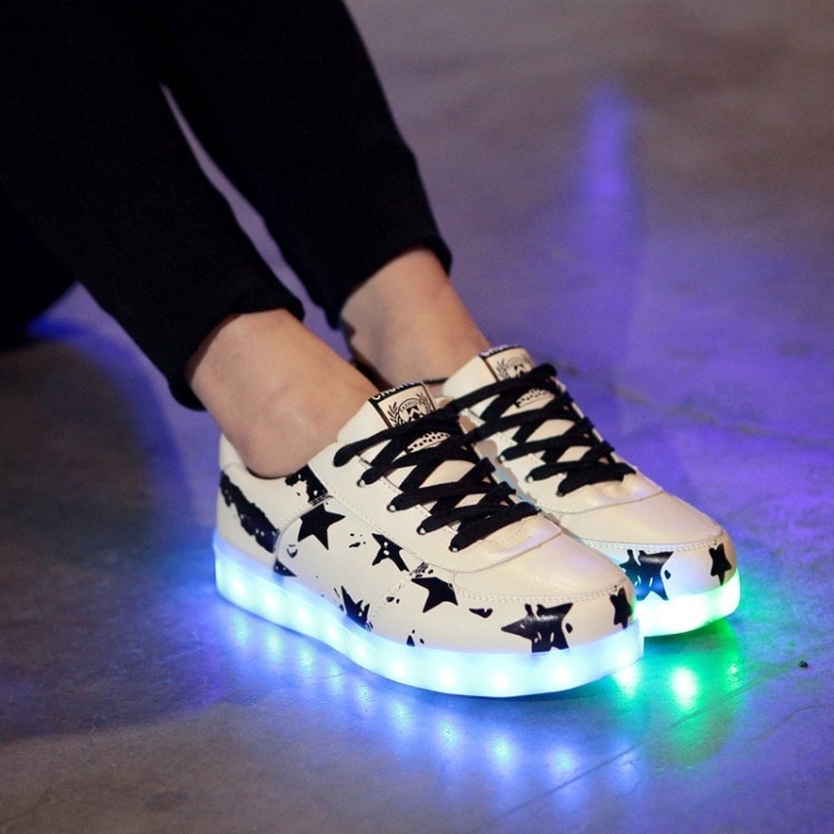 White Star LED Shoes - Unisex Adult