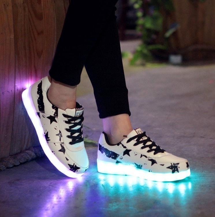 White Star LED Shoes - Unisex Adult