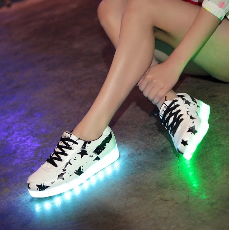 White Star LED Shoes - Unisex Adult