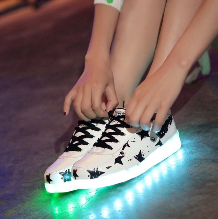 White Star LED Shoes - Unisex Adult