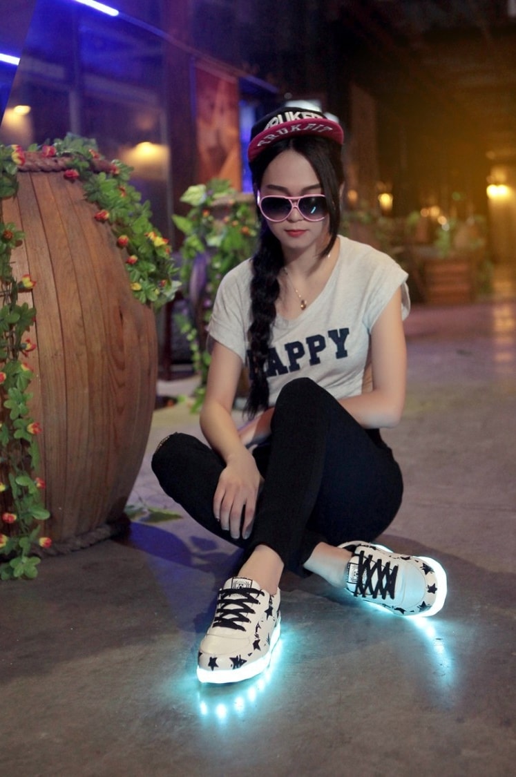 White Star LED Shoes - Unisex Adult