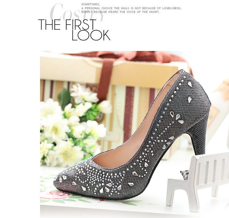 Black Korea High Heel Party Shoes