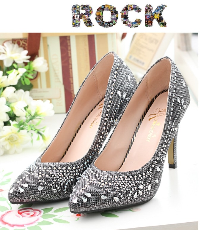 Black Korea High Heel Party Shoes