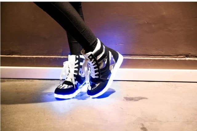 Black Army Led Boots - Unisex Adult