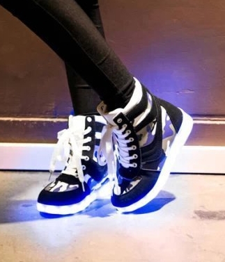 Black Army Led Boots - Unisex Adult