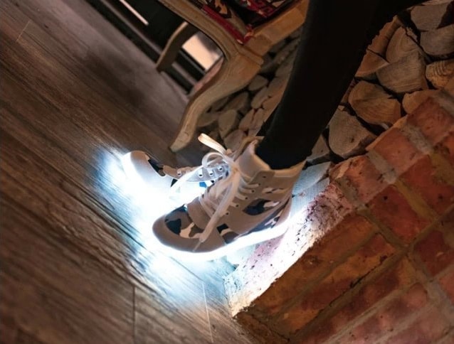 Gray Army Led Boots - Unisex Adult