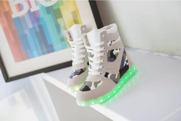 Gray Army Led Boots - Unisex Adult