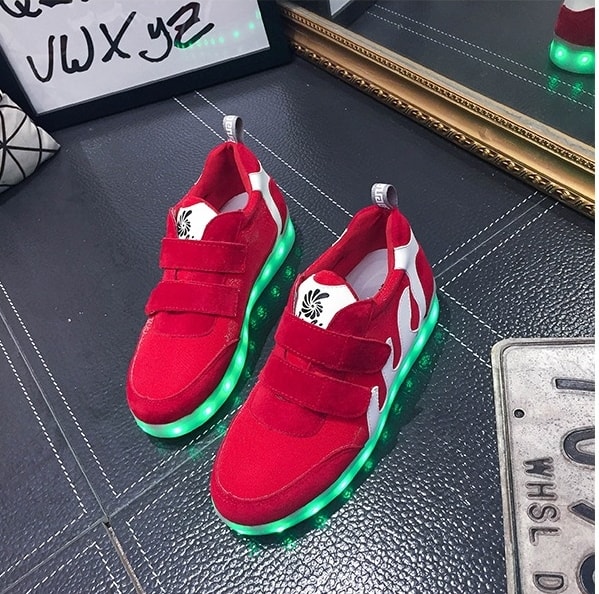 Red Strap LED Sport Shoes - Female