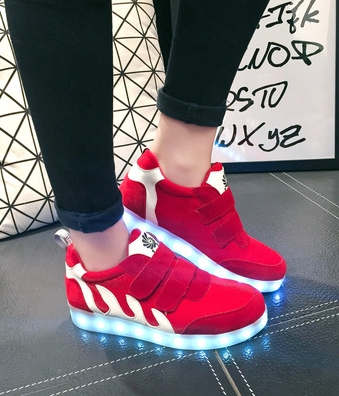 Red Strap LED Sport Shoes - Female