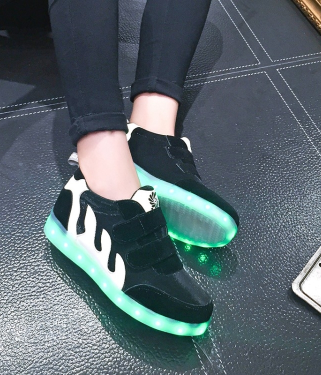 Black Strap LED Sport Shoes - Female